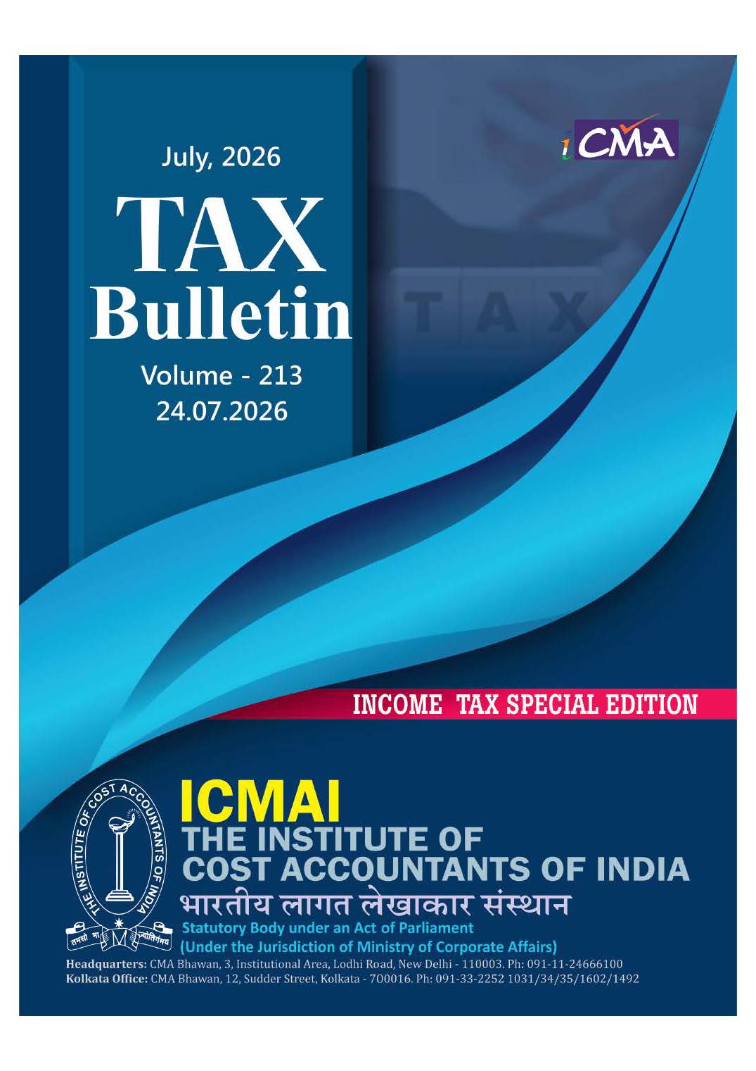 Tax Bulletin : 213 Edition
